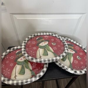 snowman plates